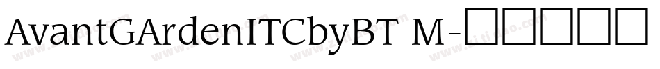 AvantGArdenITCbyBT M字体转换